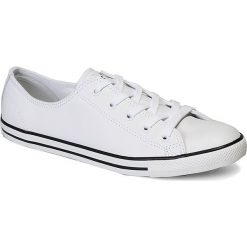 Converse - Tenisówki Chuck Taylor Dainty. Białe trampki i tenisówki damskie Converse, bez wzorów, ze skóry, bez zapięcia. W wyprzedaży za 219,90 zł.