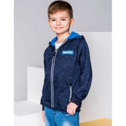 Bluzy chłopięce: BLUZA DZIECIĘCA Z KAPTUREM ROZPINANA KB012 – GRANATOWA