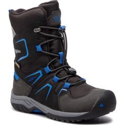 Śniegowce KEEN - Levo Winter Wp 1019798 Black/Baleine Blue. Czarne śniegowce chłopięce Keen, bez zapięcia. W wyprzedaży za 279,00 zł.