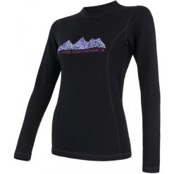 Topy sportowe damskie: Sensor Koszulka Termoaktywna Z Długim Rękawem Merino Df Adventure W Black M