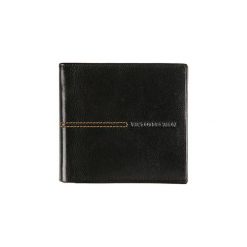 Portfele męskie: Skórzany portfel w kolorze czarnym – (S)9 x (W)10 cm