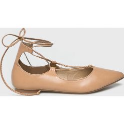 Answear - Baleriny Lily Shoes. Pomarańczowe baleriny damskie ANSWEAR, bez wzorów, z materiału, bez obcasa. W wyprzedaży za 49,90 zł.