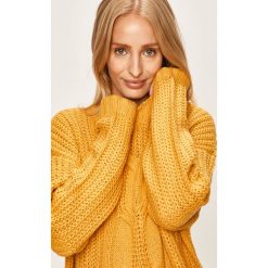 Vero Moda - Sweter. Żółte swetry damskie Vero Moda, s, bez wzorów, z dzianiny, bez rękawów, bez kaptura. W wyprzedaży za 69,90 zł.