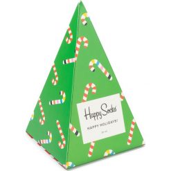 Zestaw 3 par wysokich skarpet unisex HAPPY SOCKS - XMAS08-7004 Kolorowy. Skarpetki damskie Happy Socks, bez wzorów, z elastanu. Za 119,90 zł.