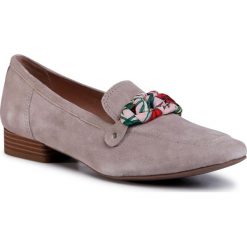 Lordsy JANA - 8-24206-24 Grey 200. Szare półbuty damskie Jana, ze skóry, bez obcasa, na płaskiej podeszwie. W wyprzedaży za 219,00 zł.