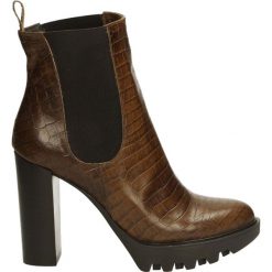 Botki - D4002 MAD TAU. Brązowe botki damskie skórzane marki Venezia. Za 239,00 zł.