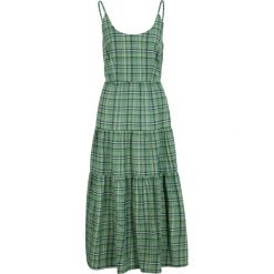 Sukienka w kratę z kolekcji Maite Kelly bonprix zielony bluszcz w kratę. Zielone sukienki damskie bonprix, bez wzorów, bez kołnierzyka, bez rękawów. Za 129,99 zł.
