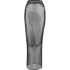 Guess Spódnica "Xenia". Szare spódniczki damskie Guess, na co dzień, z aplikacjami, z tkaniny, maxi, proste. Za 149,00 zł.