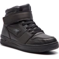 Sneakersy KANGAROOS - Future-Space Hi 18308 000 5001 D Jet Black. Czarne trampki chłopięce KangaROOS, z aplikacjami, ze skóry ekologicznej, bez zapięcia. W wyprzedaży za 209,00 zł.