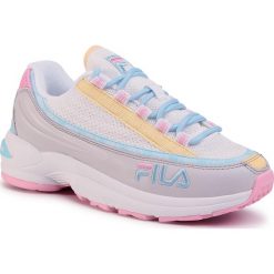 Sneakersy FILA - Dstr97 Cb Wmn 1010795.93K White/Crystal Blue. Szare półbuty damskie Fila, ze skóry. Za 429,00 zł.