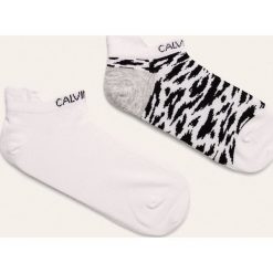 Calvin Klein - Skarpetki (2-pack). Niebieskie skarpetki damskie Calvin Klein, bez wzorów, z elastanu. Za 59,90 zł.