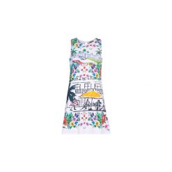 Sukienki krótkie Desigual ANNA. Szare sukienki damskie Desigual, s, bez wzorów, bez kołnierzyka, z krótkim rękawem, krótkie, mini. Za 309,00 zł.