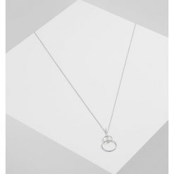 Naszyjniki damskie: Whistles 2 HOOP DROP NECKLACE Naszyjnik silvercoloured