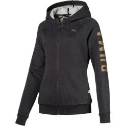 Puma Athletic Fz Hoody Fl Dark Gray Heather B S. Szare bluzy sportowe damskie Puma, s, bez wzorów, z materiału, bez rękawów, z kapturem. W wyprzedaży za 229,00 zł.