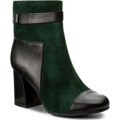 Botki ANN MEX - 8189 01S+13W Czarny. Czarne botki damskie na obcasie marki Ann Mex, ze skóry. W wyprzedaży za 279,00 zł.