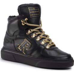 Sneakersy JOHN RICHMOND - 8225 A Black. Czarne półbuty damskie John Richmond, na co dzień, bez wzorów, ze skóry, bez obcasa, na płaskiej podeszwie, bez zapięcia. W wyprzedaży za 799,00 zł.