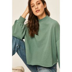 Answear - Bluza. Niebieskie bluzy damskie ANSWEAR, s, bez wzorów, z bawełny, bez rękawów, bez kaptura. W wyprzedaży za 69,90 zł.