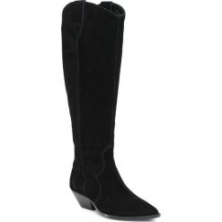 Kozaki GINO ROSSI - V365-206 Black. Czarne kozaki damskie Gino Rossi, ze skóry, bez obcasa, na obcasie, bez zapięcia. Za 499,99 zł.