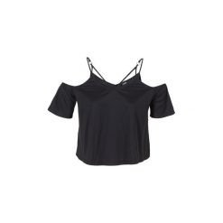 T-shirty z krótkim rękawem Guess FORELA. Czarne t-shirty damskie Guess, l, z aplikacjami. Za 143,20 zł.