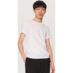 Melanżowy T-shirt BASIC - Biały. Białe t-shirty męskie Reserved, l. Za 19,99 zł.