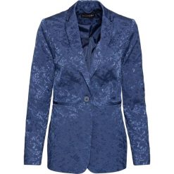 Żakiet bonprix niebiesko-szary. Fioletowe żakiety damskie bonprix, bez wzorów. Za 139,99 zł.