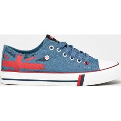 Lee Cooper - Tenisówki. Niebieskie trampki i tenisówki damskie Lee Cooper, bez wzorów, z materiału, bez zapięcia. Za 99,90 zł.