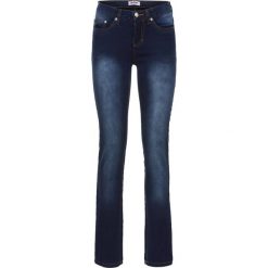 Dżinsy "Power-stretch" SLIM bonprix ciemnoniebieski. Niebieskie jeansy damskie bonprix, bez wzorów, z jeansu. Za 134,99 zł.