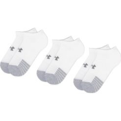 Zestaw 3 par niskich skarpet unisex UNDER ARMOUR - Heatgear No Show Sock 1346755-100 White. Białe skarpetki męskie Under Armour, bez wzorów, z elastanu. Za 49,00 zł.
