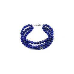 Bransoletki damskie na nogę: Bransoletka Lapis Lazuli srebro