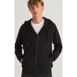 Rozpinana bluza z bawełny organicznej - Czarny. Czarne bluzy męskie Reserved, s, bez wzorów, z bawełny, bez kołnierzyka, bez rękawów, bez kaptura. Za 99,99 zł.