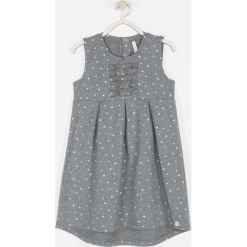 Sukienka. Szare bez kategorii marki OWL, w kropki, z bawełny, eleganckie, bez rękawów. Za 69,90 zł.
