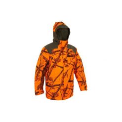 Kurtka myśliwska Sibir 900 CAMOFLUO. Pomarańczowe kurtki męskie SOLOGNAC, l, bez wzorów, z poliesteru, bez kaptura. Za 599,99 zł.