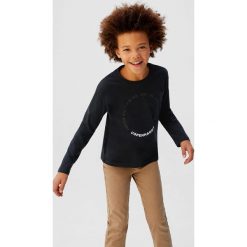 Mango Kids - Longsleeve dziecięcy Cope 110-164 cm. Szare t-shirty chłopięce Mango Kids, z nadrukiem, z bawełny, z długim rękawem. Za 45,90 zł.