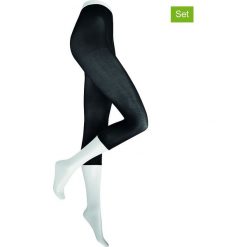 Legginsy: Legginsy (3 pary) "Minilace 50" w kolorze czarnym