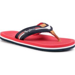 Japonki PEPE JEANS - Off Beach Junior PBS70035 Navy 595. Niebieskie sandały chłopięce Pepe Jeans, z jeansu, bez zapięcia. Za 109,00 zł.