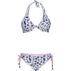 Stroje kąpielowe damskie: Bikini na fiszbinach (2 części) bonprix niebiesko-biały