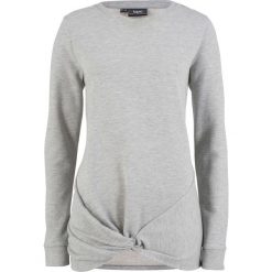 Bluza z przewiązaniem bonprix jasnoszary melanż. Szare bluzy damskie bonprix, melanż. Za 49,99 zł.