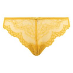 Stringi Gossard Superboost Lace 7716. Żółte stringi damskie Gossard, s, bez wzorów, z elastanu. Za 99,00 zł.