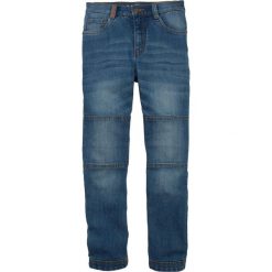 Mocne dżinsy z wzmocnionymi partiami kolan bonprix niebieski "stone”. Niebieskie spodnie chłopięce bonprix, bez wzorów, z jeansu. Za 74,99 zł.