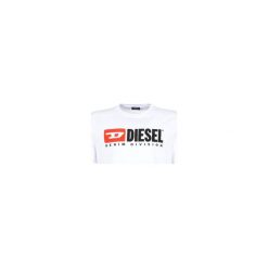 T-shirty z krótkim rękawem Diesel T JUST DIVISION. Białe t-shirty męskie Diesel, s, bez wzorów, bez kołnierzyka, krótkie. Za 207,20 zł.