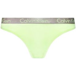 Stringi Calvin Klein Underwear Thong 000QD3539E. Zielone stringi damskie Calvin Klein Underwear, l, bez wzorów. W wyprzedaży za 59,00 zł.
