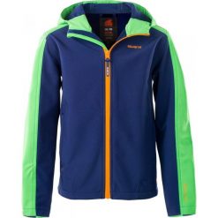 Kurtki chłopięce przeciwdeszczowe: IGUANA Kurtka juniorska Softshell Tamrat JRB Poison zielono-granatowa r. 164