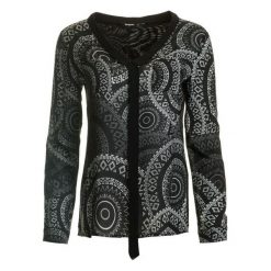 Desigual Bluzka Damska Lazo Noa M Czarny. Czarne bluzki damskie Desigual, m, bez wzorów, bez kołnierzyka, bez rękawów. W wyprzedaży za 202,00 zł.