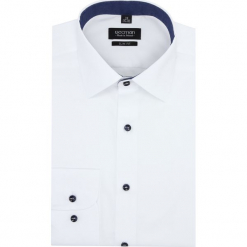 Koszula bexley 2789/2 długi rękaw slim fit biały. Białe koszule męskie Recman, m, bez wzorów, bez kołnierzyka, z długim rękawem. Za 149,00 zł.