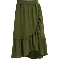 Spódniczki: Vila VIDAMA FLOUNCE MIDI SKIRT Spódnica trapezowa chive