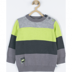 Sweter. Szare swetry chłopięce marki ROBOTS, na lato, z bawełny. Za 69,90 zł.