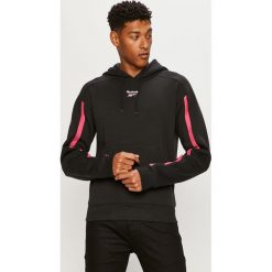 Reebok Classic - Bluza. Czarne bluzy męskie Reebok Classic, s, z aplikacjami, z elastanu, z kapturem, bez rękawów, z kapturem. Za 249,90 zł.