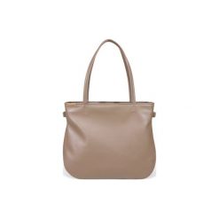 Pacco bag beżowa torebka z dodakowym długim paskiem. Brązowe torebki klasyczne damskie Hairoo, w paski, eleganckie. Za 190,00 zł.