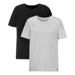 Cellbes T-shirt 2 Pack szary melanż czarny male szary/czarny S. Szare t-shirty męskie Cellbes, s, bez wzorów, z dżerseju, sportowe, bez kołnierzyka. Za 99,00 zł.