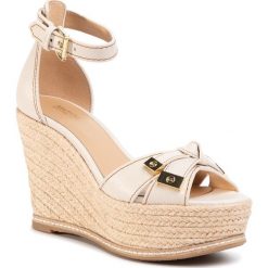 Espadryle MICHAEL MICHAEL KORS - Ripley Wedge 40S0RIMS1L Lt Cream. Brązowe espadryle damskie MICHAEL Michael Kors, z aplikacjami, ze skóry, bez obcasa, na obcasie. Za 779,00 zł.